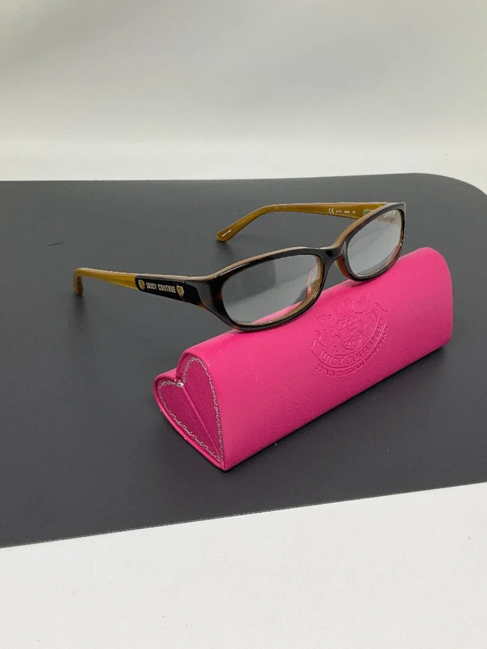 Juicy Couture JU111 tortoise shell eyeglass frames with case